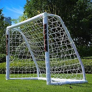 Ultimate All Weather uPVC Football Goal 6ft x 4ft Garden Portable Football Goals 70mm Thick PVC Goal Posts + Football Net Integrated Locking System Kids
