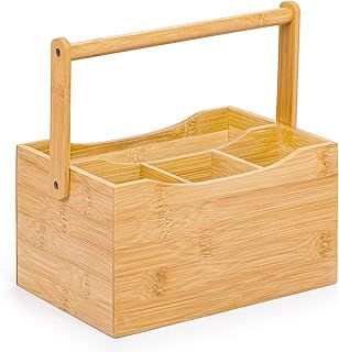 Cutlery Caddy Utensil Holder, 4 Compartments for Cutlery Storage Condiments Organiser