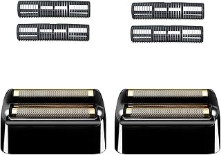 Replacement Foil and Cutters Compatible with BaBylissPRO Barberology Cordless Metal Double Foil Shaver FXFS2 (FOILFX02) (Black/2pc)