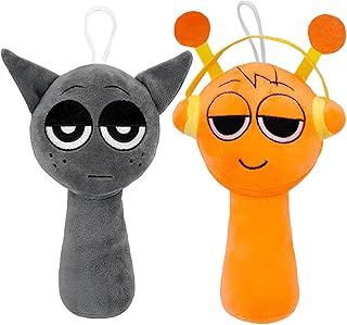 Sprunki Plushies Toy, 2Pcs Funny Sprunki Plush Toy Super Soft Collectible Stuffed Toy Sprunky Figures Soft Stuffed Animal Pillow Doll Cute Plush Toy for Game Fans and Collectors