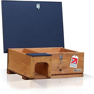 Riverside Woodcraft Hedgehog Houses (Large) Handmade in the UK | Eco Roof | Predator Proof With Anti Bacteria Coating