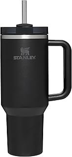 Stanley Quencher H2.0 Flowstate Tumbler 1.2L - Cold For 11 Hours - Iced For 48 Hours - Metal Water Bottle With Straw, Handle And Lid - Dishwasher Safe - Travel Mug For Cold Drinks - Black Tonal
