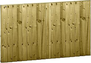 Premier Garden Supplies Fully Framed Feather Edge Garden Fence Panel Width: 6ft (183cm) x Height: 4ft (120cm) Pressure-Treated Over Lapping Flat Top Capped Closeboard effect Fencing Panels