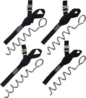 Trampoline Tie Down Ground Anchor Fixing Kit, Heavy Duty, Strong and Galvanised (Corkscrew)