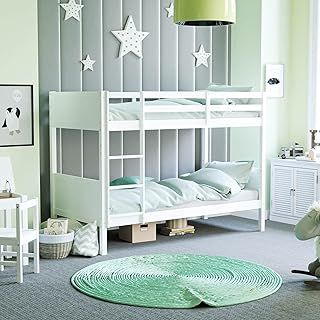 Gemini Bunk Bed Detachable Kids Children Single 3ft Bed Frame Pine Wood (White)