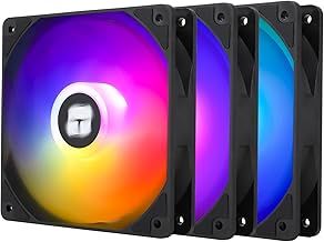 Thermalright TL-C12C-S CPU Fan, 120mm ARGB Case Cooler, 4pin PWM Silent Computer Fan with S-FDB Bearing Included, up to 1500RPM PC Cooling（3 quantities）