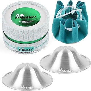 The Original Silver Nursing Cups, Nipple Shields for Newborn, Protector Breastfeeding, Covers No Need Cream, Newborn Essentials Must Haves, Regular