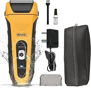 Wahl Lifeproof Foil Shaver, Men’s Shaver, Electric Shavers for Men, Beard Shaving, Face Shaver, Flex Foil, Precision Trimmer, Waterproof, Easy Clean, Travel Lock Function, Ergonomic Rubber Grips