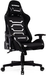 GTFORCE EVO CT RECLINING SPORTS RACING GAMING OFFICE DESK PC CAR FABRIC CHAIR (Black)