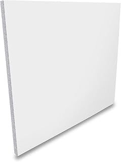 White UPVC Flat Door Panel (W: 750mm x H: 750mm x D:20mm) 20mm Thick Plastic Half Foam Filled