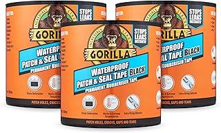 Gorilla Waterproof Patch & Seal Tape Black 3m (3 Pack)