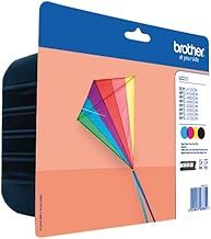 Brother LC-223BK/LC-223C/LC-223M/LC-223Y Inkjet Cartridges, Black/Cyan/Magenta/Yellow, Multi-Pack, High Yield, Includes 4 x Inkjet Cartridges, Brother Genuine Supplies