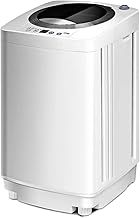 2-in-1 Portable Washing Machine, Fully Automatic Mini Washing Machine Spin Dryer with 6/10 Modes, 3/8 Water Levels & Drain Pump, Camping Dorm Small Washers (3.5kg Load, 6 Modes, 3 Levels)