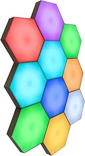 MagicMeadow Touch-Sensitive Hexagon Wall Lights Set of 10 | Interactive, Modular LED Wall Panels | Autism-Friendly Sensory Development Lighting | Kids' Room Decor | Ambiance Lamp for Relaxation Focus
