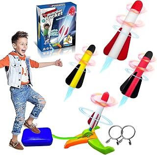 Foam Rocket Launcher For Kids Age 3 4 5 6 7 8+, Fun Catapult Rocket Toys Boys Toys Age 3-12 Girls Gift Rockets Kids Outdoor Toy
