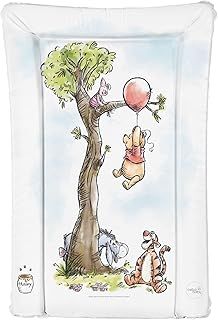 Little Poppets Deluxe Unisex Baby Waterproof Changing Mat with Raised Edges - Winnie the Pooh & Piglet, L