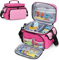 LoDrid Carrying Case Compatible with Little Tikes Story Dream Machine Starter Set, Portable Storage Bag for Accessories with Handle and Shoulder Strap, Pink, Bag Only (Patent Design)