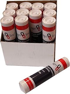 Grease Cartridges, Box of 12, £3.95 per cartridge, EP2 General Purpose Lithium-based Brown Grease lubricant in 400g/14oz Cartridge for Grease Gun, by Agri-Linc