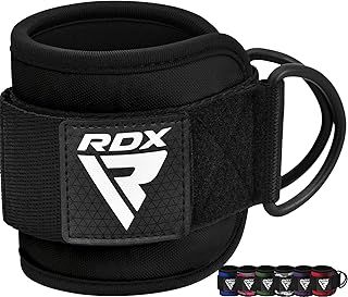 RDX Ankle Straps for Cable Machines Resistance Bands Attachment, 7mm Neoprene Padded 10”x4”, Gym Wrist Cuff Women Men Home Fitness, Weight Lifting D-Ring Booty Leg Workout Curls Kickbacks Hip Abductor