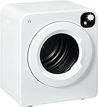 HOMCOM 6kg Vented Tumble Dryer, Freestanding, Wall Mounted, Stackable, Portable Dryer with 7 Programmers, White