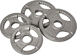 HOMCOM Set of 4 Weight Plate for 2"/5cm hole Dumbbell Handle Bar 15kg Dumbbell Plates Barbell Weight 2 x 5kg, 2 x 2.5kg