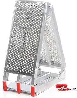 Wiltec Triple-folding Ramp up to 270kg Loading Ramp made of Aluminium Non-skid Trailer Ramp