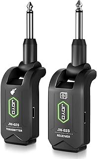JOYO 5.8GHz Wireless Guitar System,Wireless Guitar Transmitter Receiver Rechargeable Audio with 4 Siganl Channels for Electric Guitar Bass 20M (JW-02S)