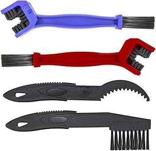 Motorcycle Chain Cleaning Brush Kit by MMOBIEL – Cleaner for Motorcycle, Bicycle and Mountain Bike – 4 Pcs Cleaning Brush Tool - Bike Cleaning Tool – Bicycle Chain Cleaner