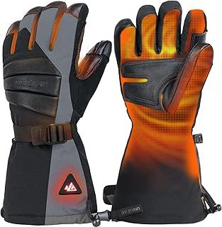 Unigear Heated Gloves Rechargeable, Fast Charge Electric Waterproof Gloves with 3 Heating Levels for Men Women, 7 Hours Long Lasting, Thinsulate Touchscreen Winter gloves for Camping, Hiking, Raynauds