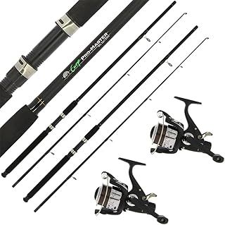 2X Carp Stalker Rod Master Fibreglass 8ft/ 2.4m 2.5lb 2pc | 2x Reel 2BB 10lb Line Graphite Spool Carp Fishing Setup