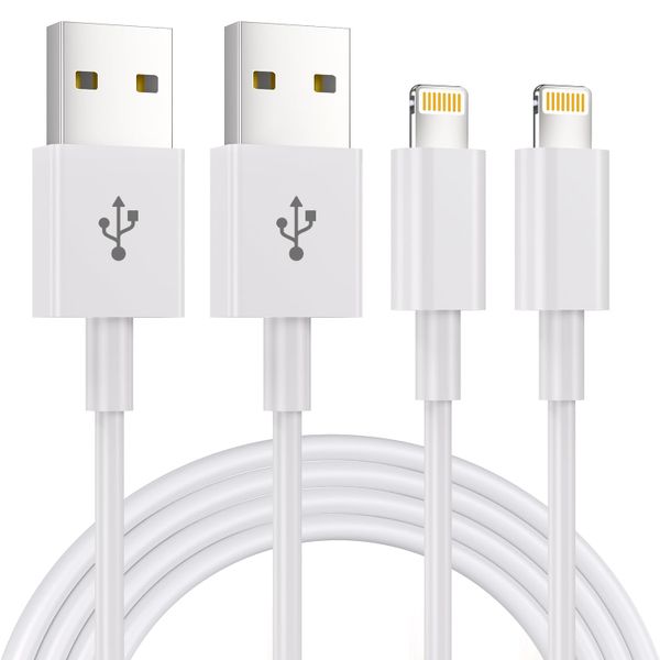2Pack 1.8M iPhone Charger Cable[Apple MFi Certified] USB to Lightning Cable