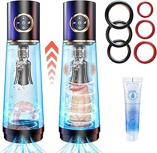 Penis Pump Men Sex Toys - Male Masturbator Adult Toy Vacuum Penis Enlarger for Erection, Sex Toys4mens UK Mastuabors with Cock Ring, Sucking Machine for Gay with 7 Vibration Modes & 3 Training Modes