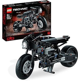 LEGO Technic THE BATMAN – BATCYCLE Set, Collectible Toy Motorbike, Scale Model Building Kit of the Iconic Super Hero Bike from 2022 Movie 42155