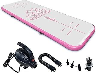 Inflatable Gymnastics Mat - Tumbling Mat With Electric Air Pump - 4M Pink
