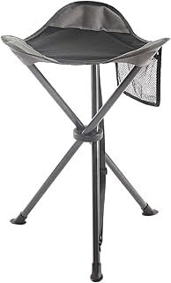 EVER ADVANCED Folding Stool Tripod Tall 53 cm Lightweight Camping Stool Compact Portable Fishing Tripod Camping Chair Collapsible for Outdoor Travel Walking Garden Backpack Hold Up 102 KG