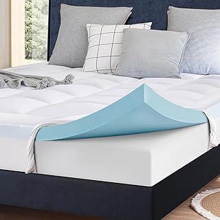 ELEMUSE Extra Firm Mattress Topper Kingsize Bed for Back Pain Relief - Hard Mattress Topper with Washable Cover, Matressesdouble Topper with OEKO-TEX & CertiPUR-US (King Size-150x200cm)