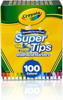 Crayola - Super Tips Marker Set, Washable Markers, 100 Unique Colors, Art Set for Kids, 100 Count