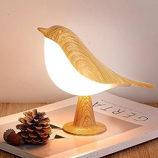 Touch Control Table Lamp, Night Light, Bedside Lamps Nightstand Lamps, 3-Way Dimmable Light with Bird Shape, USB Rechargeable, Portable Desk Lamp LED for Baby, Kids, Bedroom, Home, Office etc