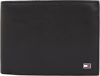 Tommy Hilfiger Men’s Eton Wallet with Coin Pocket, Black (Black), One Size