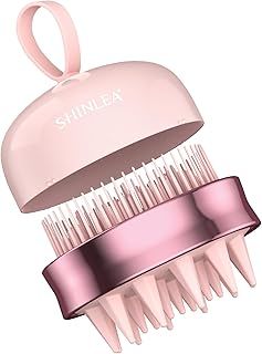 Scalp Massager - SHINLEA Shampoo Brush for Clean, Silicone Double-Side Hair Head Massager Scalp Brush Promote Hair Growth, Reduce Dandruff, Wet & Dry Use 2 in 1 Design
