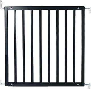 Safetots Simply Secure Wooden Gate, 72cm - 79cm, Black, Wooden Stair Gate, Screw Fit Baby Gate, Stylish and Practical Safety Barrier