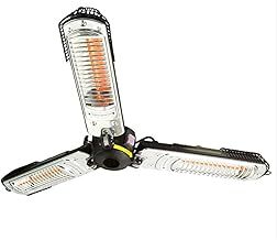 Schallen Halogen Garden Parasol Umbrella Heating Outdoor Patio Heater Electric Infrared Space Heater With 3 Heating Panels