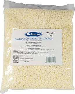 Mouldmaster Candle 1kg, Soy Unscented Container Wax pellets (Packing May Vary)