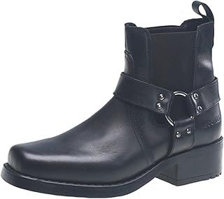 Gringos Mens Low Harley Gusset Harness Leather Boots