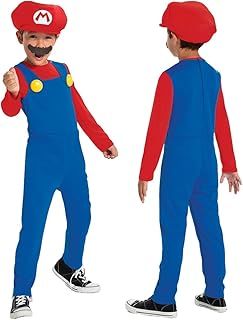 DISGUISE Official Nintendo Super Mario Costume Kids includes Mario Hat, Mario Fancy Dress Up Outfit Children Halloween Birthday Costumes for Boys