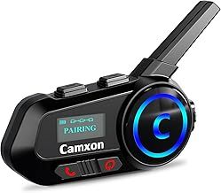 Motorcycle Bluetooth Headsets, 8 Riders Up to 4000m ，Motorcycle Helmet Headset 5.3， with Share Music,OLED display, Noise Cancellation, Waterproof