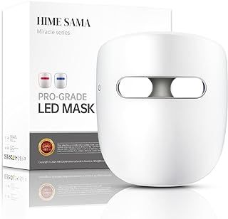 Led Face Light Therapy Mask, Red Light Therapy Mask, Infrared & Blue Light Therapy Mask for Wrinkle Reduction, Wireless & Silicone Eye Pad Design, Miracle STAR (‎RB-010)