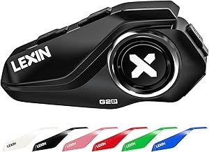 LEXIN G2P Motorcycle Helmet Bluetooth Headset, 1000M 2-Way Group Intercom Communication Systems, FM Radio/ 6 Shells/Noise Cancellation/Universal Pairing, Fit for Snowmobile/ATV/Dirt Bike