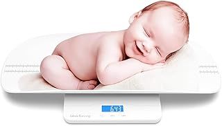 UNICHERRY Baby Scale,Multi-Function Digital baby Scale,Measure your Baby, Dogs, Cats, Adults Weight Accurately, with 3 Weighing Modes, Holding Function, Blue Backlight, Height Tray.