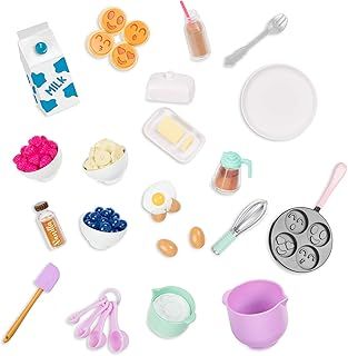 Our Generation Wake Up To Flavour Set – Pancake Breakfast Kit for 18 inch Dolls, Realistic Toy Food Accessories, 23 Piece Accessory Set, For Ages 3+